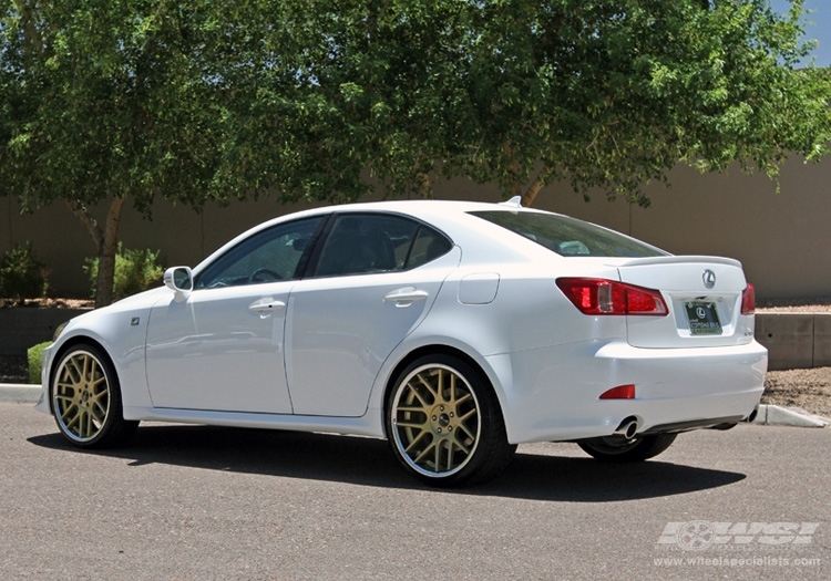 2012 Lexus IS with 20" Gianelle Yerevan in Gold (Chrome S/S Lip) wheels