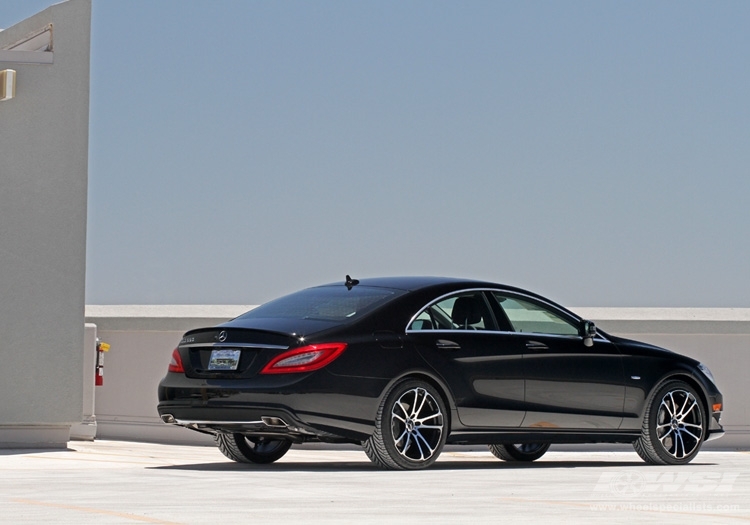 2012 Mercedes-Benz CLS-Class with 20" CEC 882 in Gloss Black (Machined) wheels