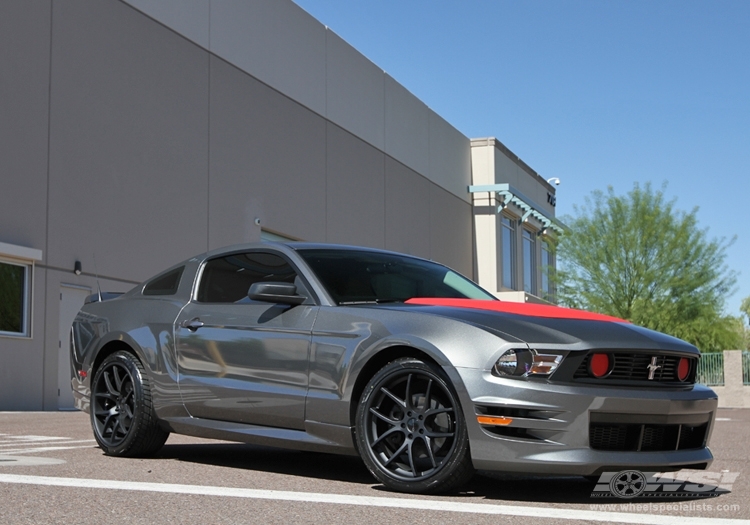 2012 Ford Mustang with 20" Giovanna Monza in Matte Black (Black Lip) wheels