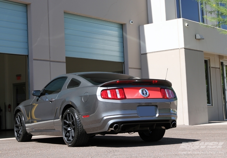 2012 Ford Mustang with 20" Giovanna Monza in Matte Black (Black Lip) wheels