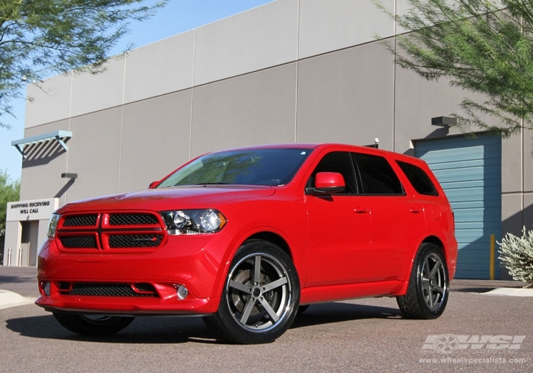 2012 Dodge Durango with 22" Giovanna Mecca in Graphite (Chrome S/S Lip) wheels