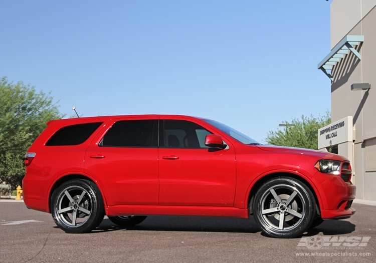 2012 Dodge Durango with 22" Giovanna Mecca in Graphite (Chrome S/S Lip) wheels