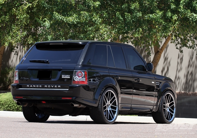 2012 Land Rover Range Rover Sport with 24" Gianelle Yerevan in Machined Black (Chrome S/S Lip) wheels