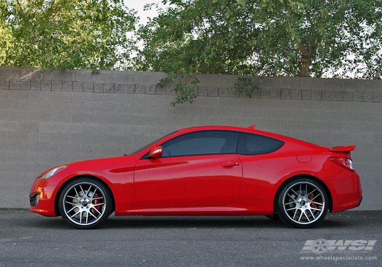 2011 Hyundai Genesis Coupe with 20" Gianelle Yerevan in Machined Black (Chrome S/S Lip) wheels