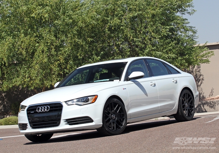 2012 Audi A6 with 20" Gianelle Yerevan in Matte Black (Black Lip) wheels