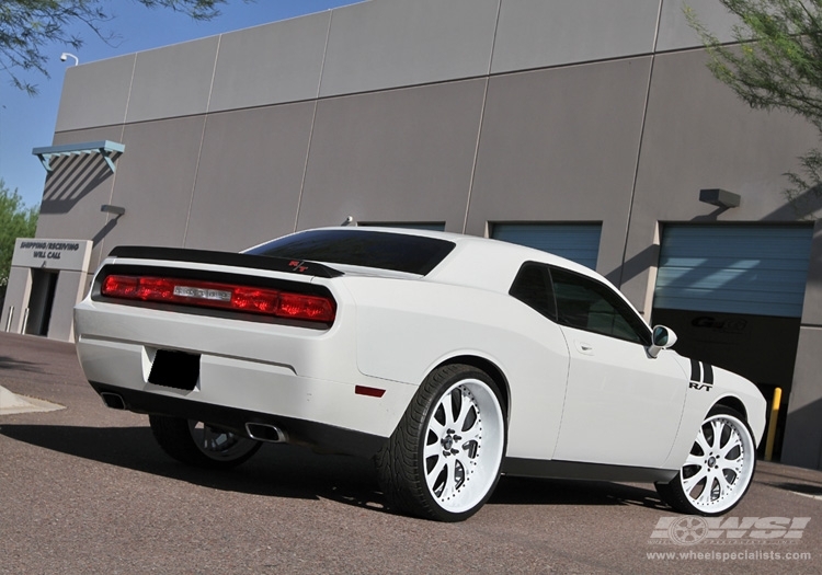 2011 Dodge Challenger with 24" Asanti AF-153 in Chrome / Black wheels