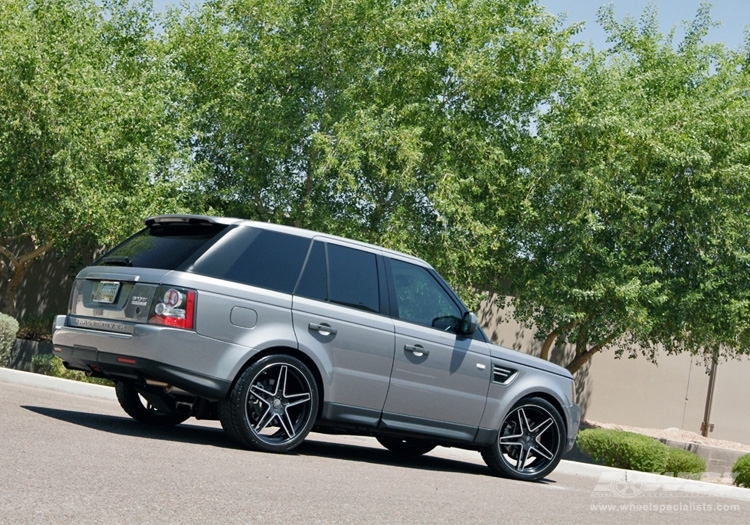 2012 Land Rover Range Rover Sport with 22" CEC 881 in Black Machined (Matte) wheels
