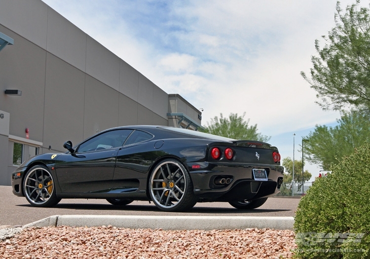 2004 Ferrari 360 with 20" Giovanna Monza in Graphite (Chrome S/S Lip) wheels