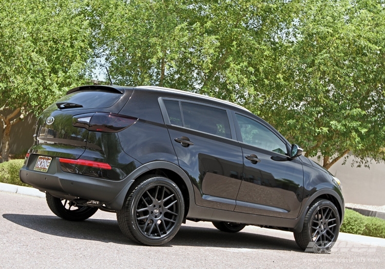 2012 Kia Sportage with 20 Gianelle Yerevan in Matte Black (Black Lip)  wheels