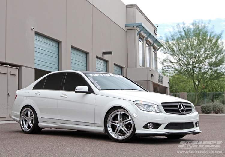 2010 Mercedes-Benz C-Class with 19" Vossen VVS-075 in Silver (DISCONTINUED) wheels
