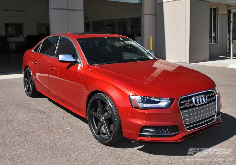 2012 Audi S4 with 20" Giovanna Mecca in Black (Black Lip) wheels