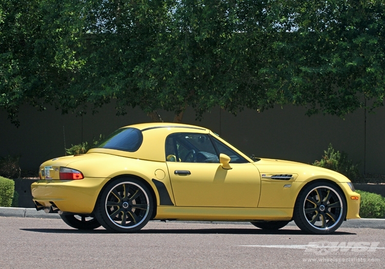 2000 BMW M Roadster with 19" Savini Forged SV28S in Brushed Black (Chrome Lip) wheels