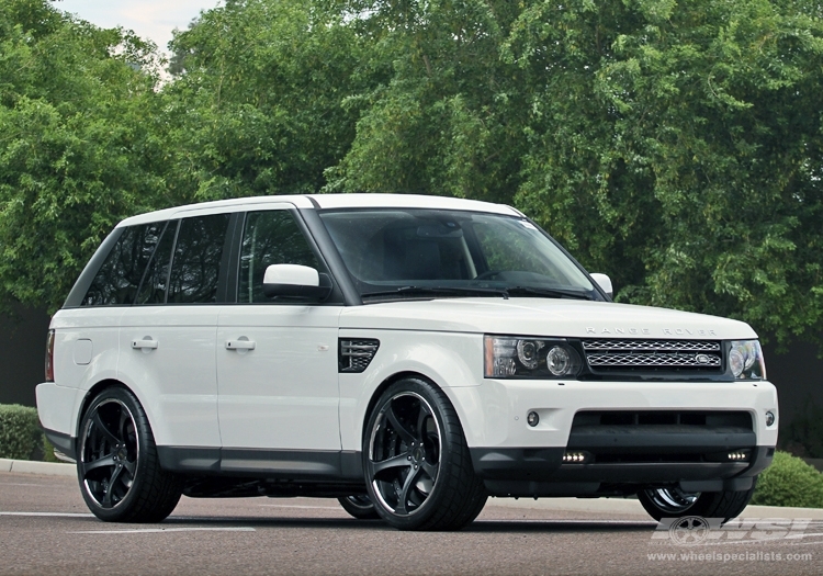 2012 Land Rover Range Rover Sport with 22" GFG Supremo D-2 in Black (Chrome Lip) wheels