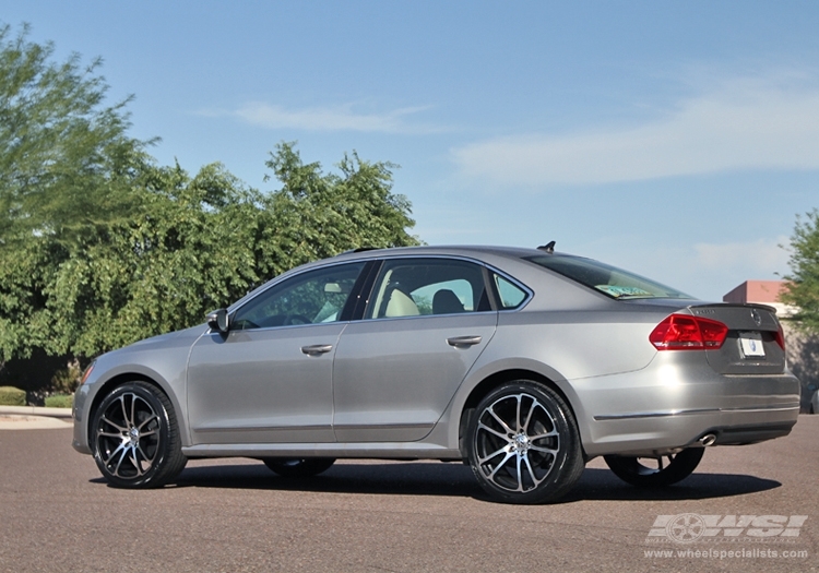 2012 Volkswagen Passat with 20" CEC 882 in Gloss Black (Machined) wheels