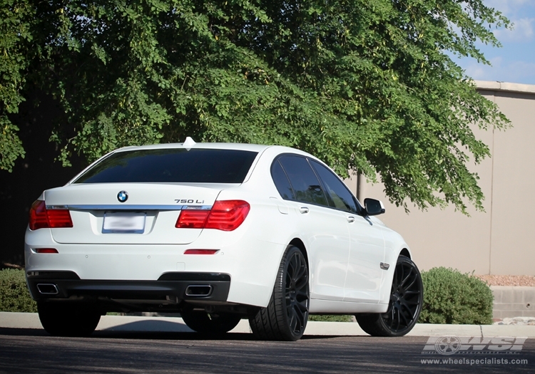 2012 BMW 7-Series with 22" Giovanna Kilis in Matte Black wheels