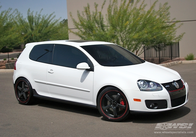 2009 Volkswagen GTI with 18" Axis Super Hiro in Black (Matte) wheels