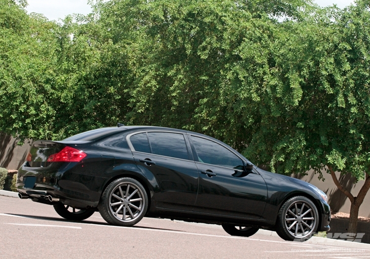 2011 Infiniti G37 with 20" Vossen CV1 in Matte Graphite (DISCONTINUED) wheels