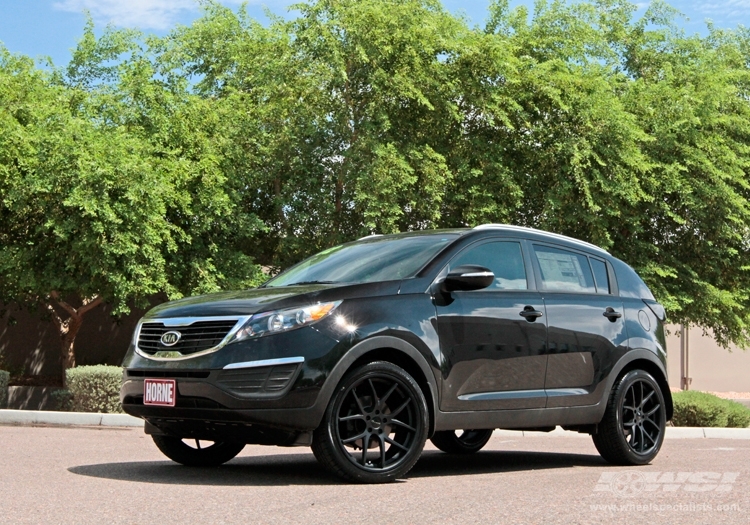 2012 Kia Sportage with 20" Giovanna Monza in Matte Black (Black Lip) wheels