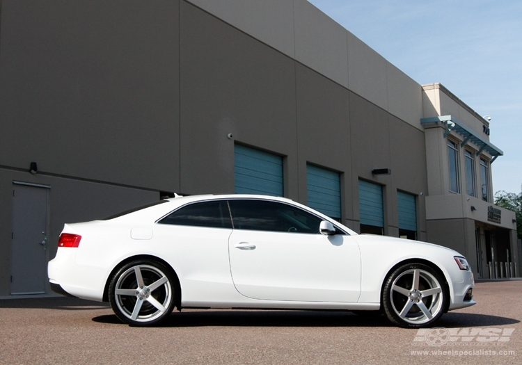 2012 Audi A5 with 20" Vossen CV3-R in Silver Metallic wheels