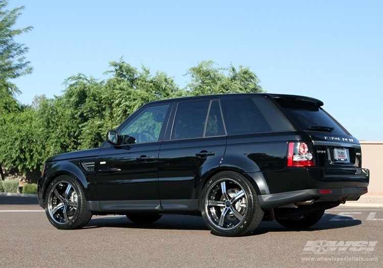 2011 Land Rover Range Rover Sport with 22" Gianelle Cancun in Machined Black (Mirror Machined Lip) wheels