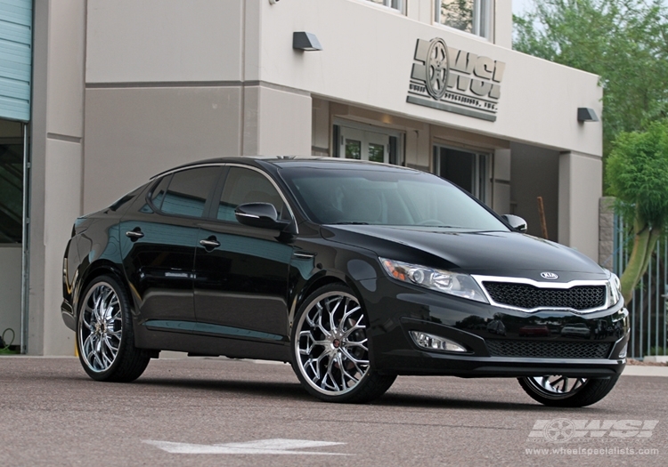 2012 Kia Optima with 22" 2Crave N09 in Chrome wheels