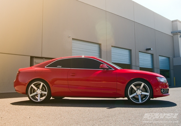 2011 Audi S5 with 20" Vossen CV3-R in Silver Metallic wheels