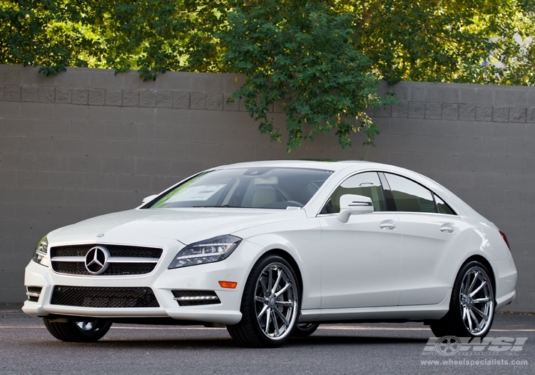 2013 Mercedes-Benz CLS-Class with 20" Vossen CV1 in Matte Silver (DISCONTINUED) wheels