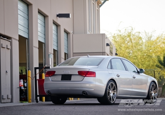 2012 Audi A8 with 22" CEC 883 in Gloss Black (Machined) wheels