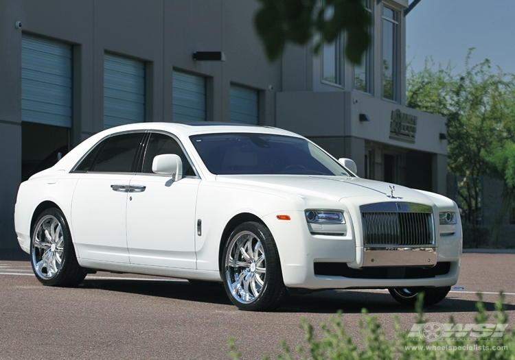 2012 Rolls-Royce Ghost with 22" Savini Forged SV37S in Brushed (Chrome Lip) wheels