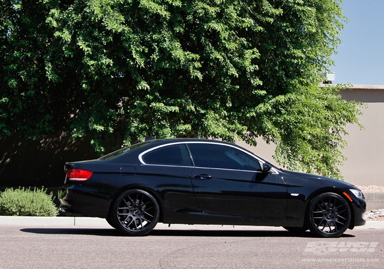 2011 BMW 3-Series with 20" Gianelle Yerevan in Matte Black (Black Lip) wheels