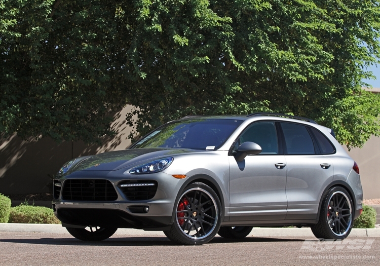 2012 Porsche Cayenne with 22" Gianelle Yerevan in Matte Black (Chrome S/S Lip) wheels