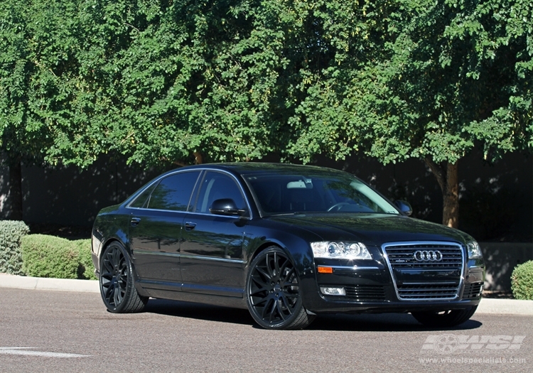 2009 Audi A8 with 22" Giovanna Kilis in Matte Black wheels