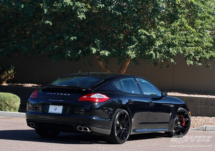 2012 Porsche Panamera with 22" Giovanna Forged Newport in Black (Matte) wheels