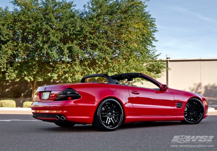 2009 Mercedes-Benz SL-Class with 20" Vossen VVS-077 in Gloss Black (Discontinued) wheels