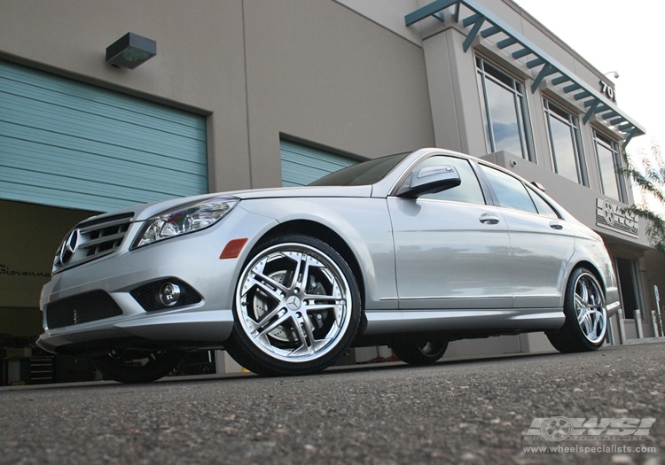 2008 Mercedes-Benz C-Class with 19" Vossen VVS-075 in Silver (DISCONTINUED) wheels