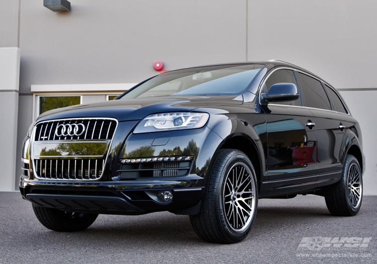 2012 Audi Q7 with 20" Savini BM-4 in Brushed Black (Chrome lip) wheels