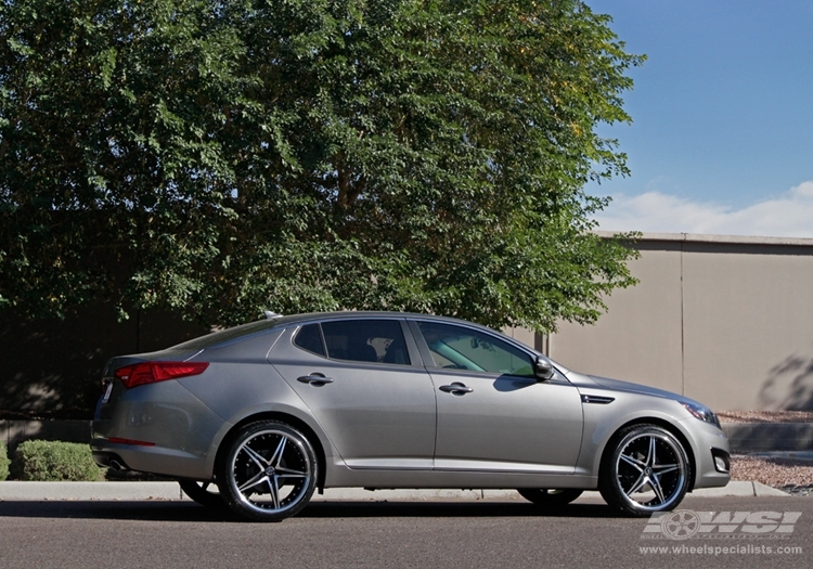 2012 Kia Optima with 20" Enkei L-SR in Black Machined (Luxury Sport) wheels