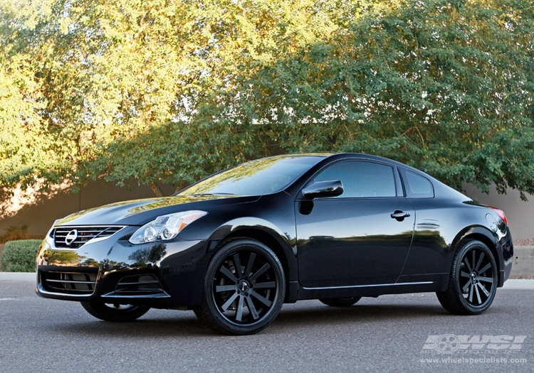 2012 Nissan Altima with 20" Gianelle Santo-2SS in Matte Black (Black lip) wheels