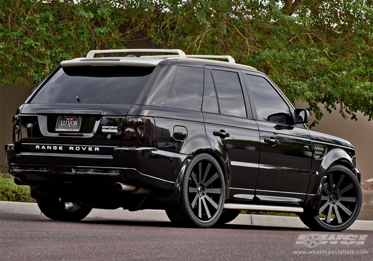 2010 Land Rover Range Rover Sport with 24" Gianelle Santo-2SS in Matte Black (Black lip) wheels