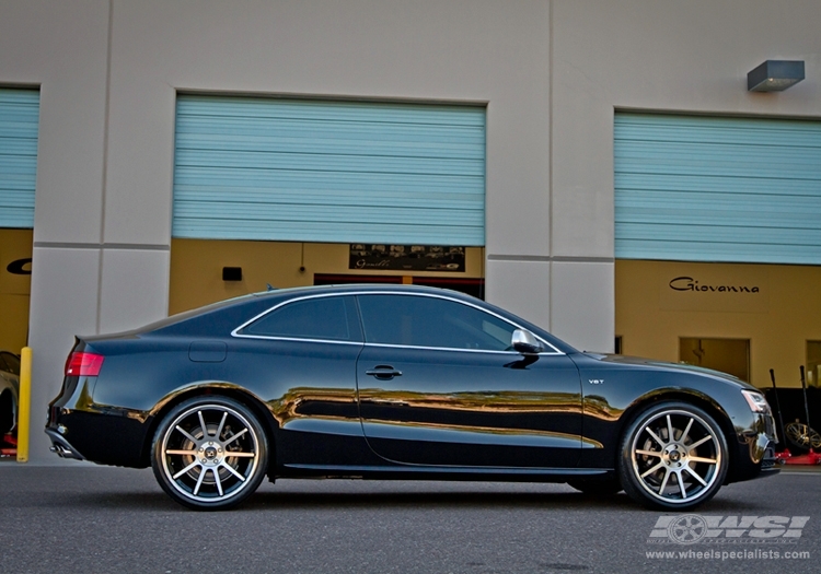 2012 Audi S5 with 20" Koko Kuture Lindos in Machined Black (Chrome S/S Lip) wheels