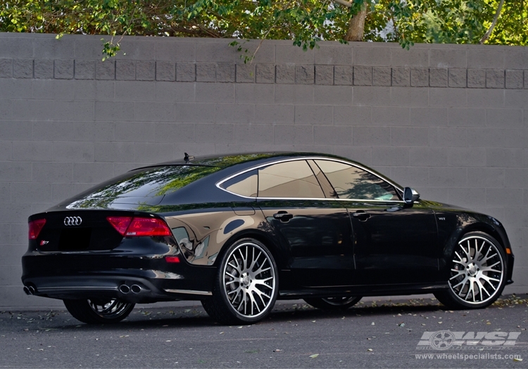 2013 Audi S7 with 22" GFG Supremo G-2 in Black Machined (Chrome lip) wheels