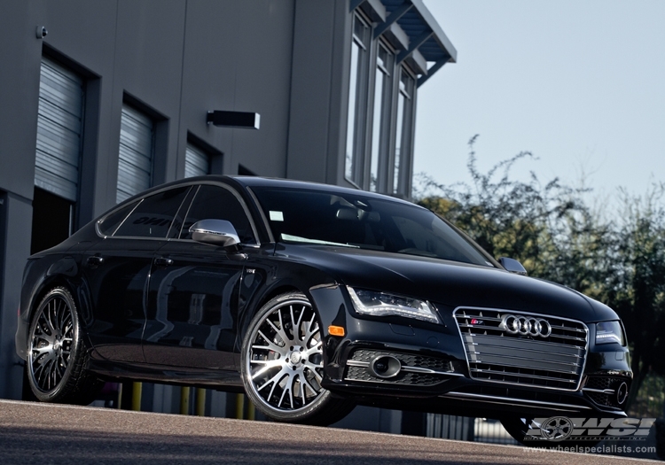 2013 Audi S7 with 22" GFG Supremo G-2 in Black Machined (Chrome lip) wheels