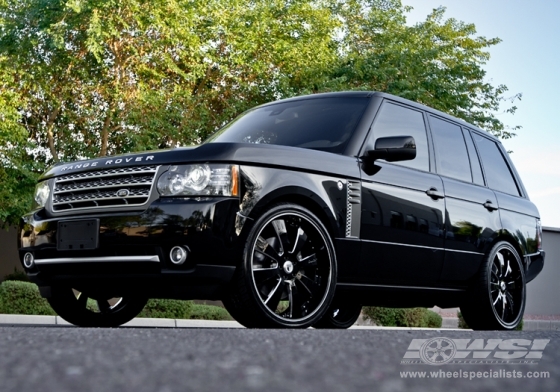 2012 Land Rover Range Rover with 24" Duior DF-313 in Chrome (Black Accent) wheels