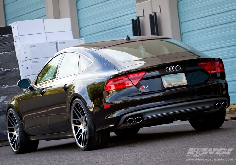 2013 Audi S7 with 22" Gianelle Yerevan in Machined Black (Chrome S/S Lip) wheels