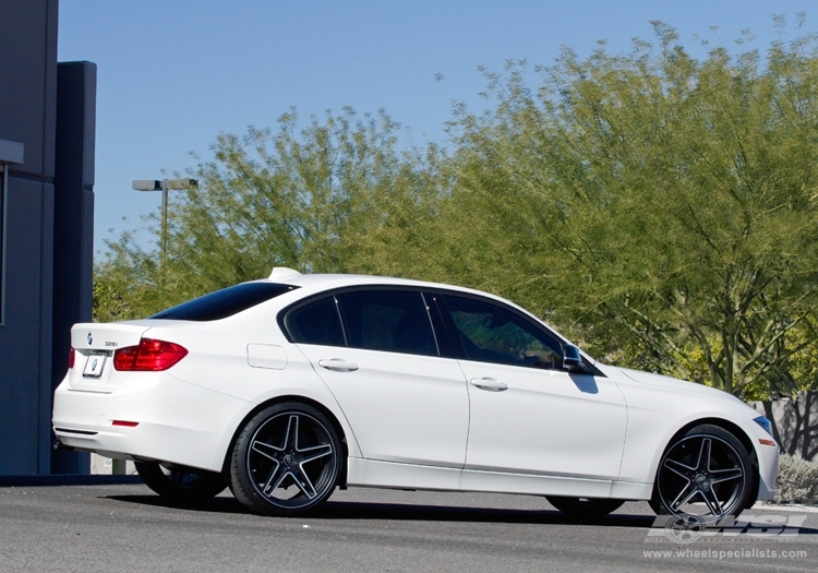 2013 BMW 3-Series with 20" CEC 881 in Black Machined (Matte) wheels