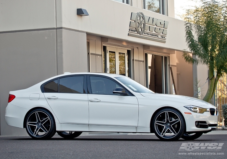 2013 BMW 3-Series with 20" CEC 881 in Black Machined (Matte) wheels
