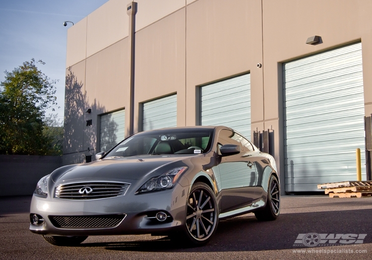 2013 Infiniti G37 Coupe with 20" Vossen CV1 in Matte Graphite (DISCONTINUED) wheels