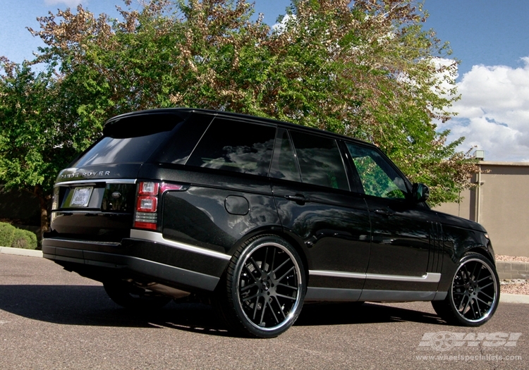 2013 Land Rover Range Rover with 24" Gianelle Yerevan in Matte Black (Chrome S/S Lip) wheels