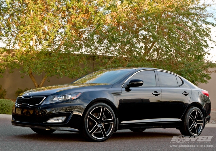 2012 Kia Optima with 20" TSW Rivage in Gloss Black (Milled Spokes) wheels