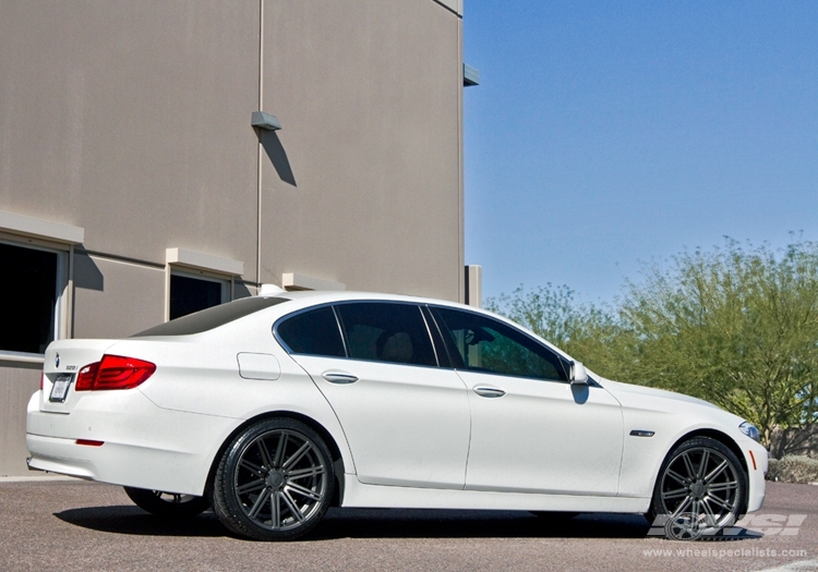 2012 BMW 5-Series with 20" Vossen CV4 in Matte Graphite wheels